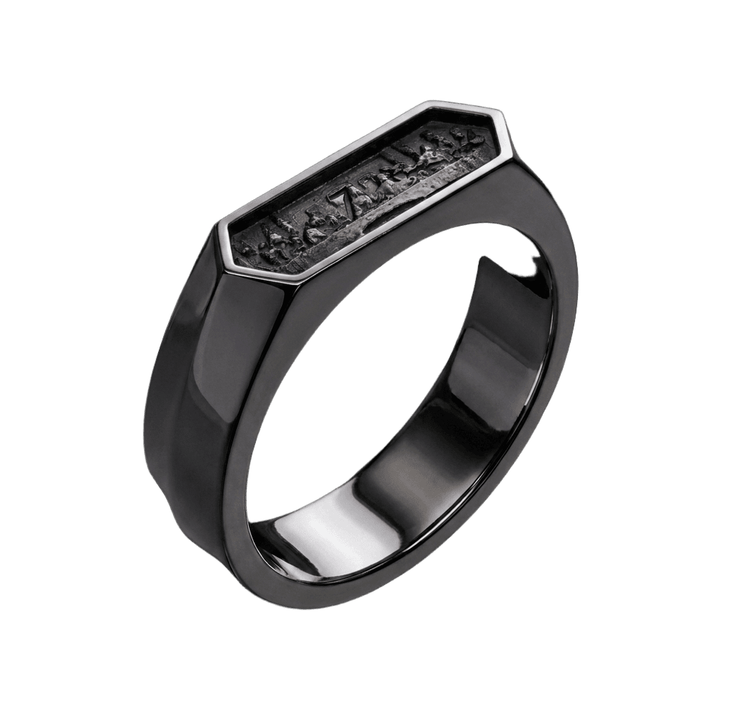 Leicester signet ring, The Last Supper image engraved on the face